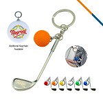 Custom Branded Golf Clubs Keychain Orange