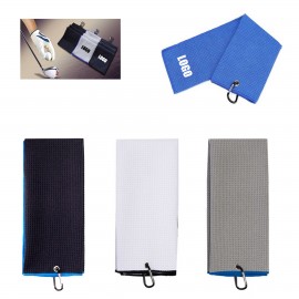 Promotional Golf Sport Towel With Carabiner