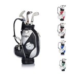 Personalized Mini Golf Bag With Clock Pen Holder