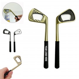 Logo Branded Golf Club Shaped Metal Bottle Opener