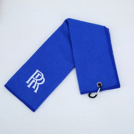 Promotional Embroidery Imprinting Microfiber Waffle Golf Towel 16x26 Inch