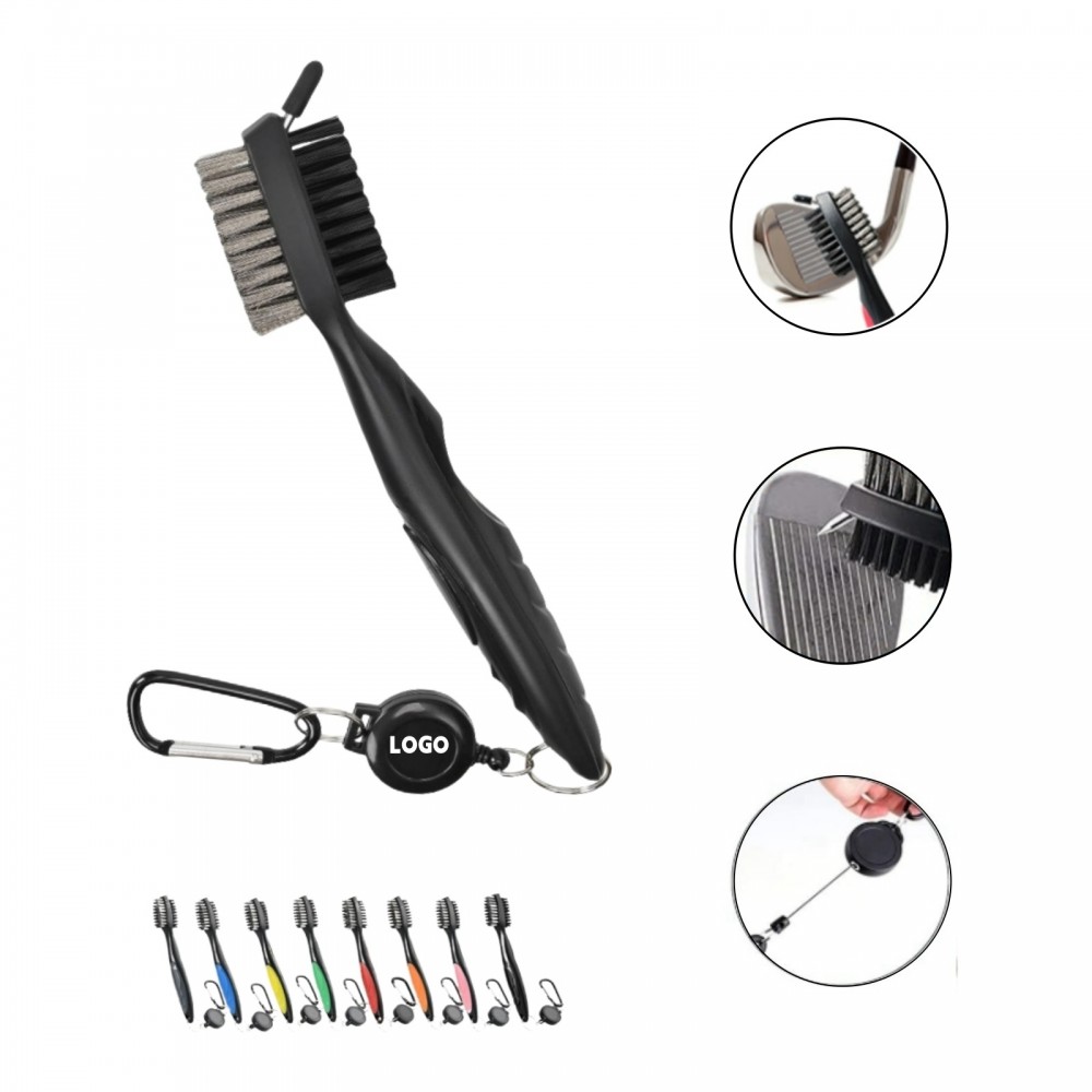 Golf Club Brush With Retractable Extension Cord with Logo Golf Club Brush With Retractable Extension Cord with Logo
