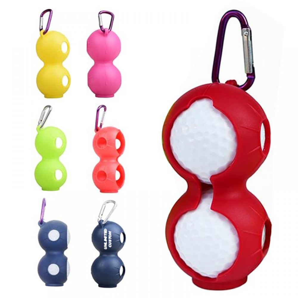 Personalized Silicone Golf Ball Holder With Key Ring Personalized Silicone Golf Ball Holder With Key Ring