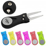 Customized Golf Divot Tool MOQ 50 Magnetic Mark Foldable Fork