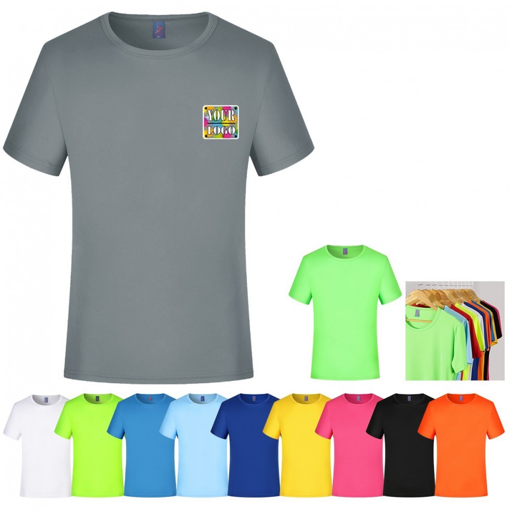 Quick Dry Crew Neck T Shirt with Logo Quick Dry Crew Neck T Shirt with Logo