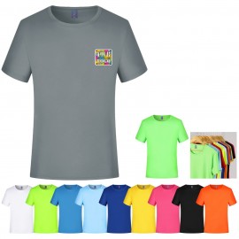 Quick Dry Crew Neck T Shirt with Logo