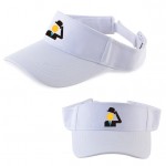 White Golf Visor with Logo