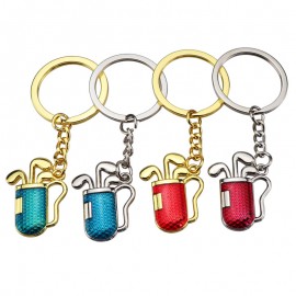 Golf Club Tube Shape Keychain with Logo