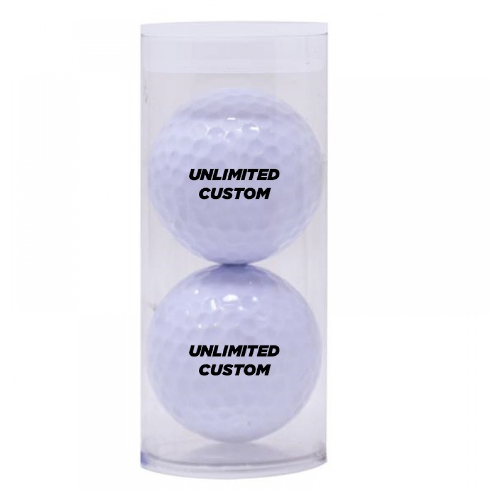 Custom Recycled Durable Golf 2-Ball Tube