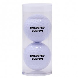 Recycled Durable Golf 2-Ball Tube with Logo