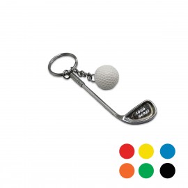 Logo Branded Golf Clubs Keychain