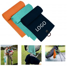 Golf Towels for Golf Bags with Clip with Logo  Golf Towels for Golf Bags with Clip with Logo
