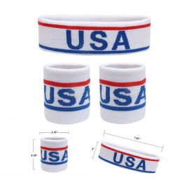 USA Sweatband Set with Logo