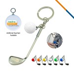 Golf Clubs Keychain White Custom Branded