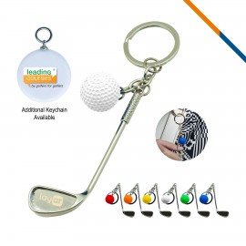 Golf Clubs Keychain White Custom Branded