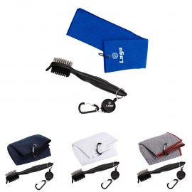 Custom 2 in 1 Golf Towel and Brush