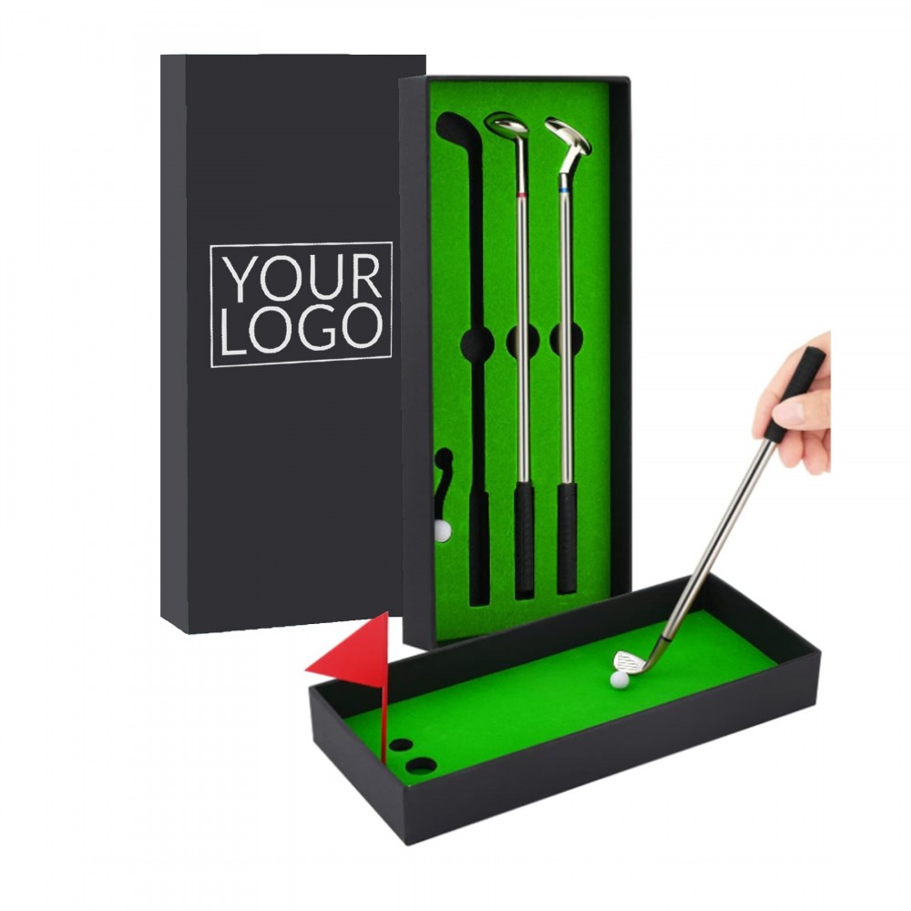 Mini Desktop Game Golf Pen Set with Logo