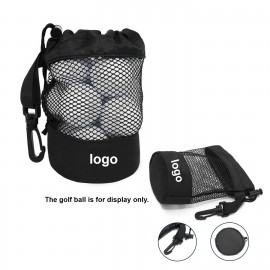 Nylon Mesh Golf Ball Bag with Logo  Nylon Mesh Golf Ball Bag with Logo