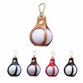 Custom Leather Golf Ball Pouch