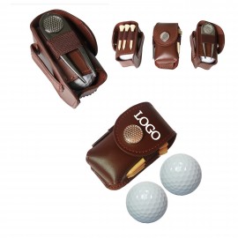 Customized Leather Golf Ball Storage Bag