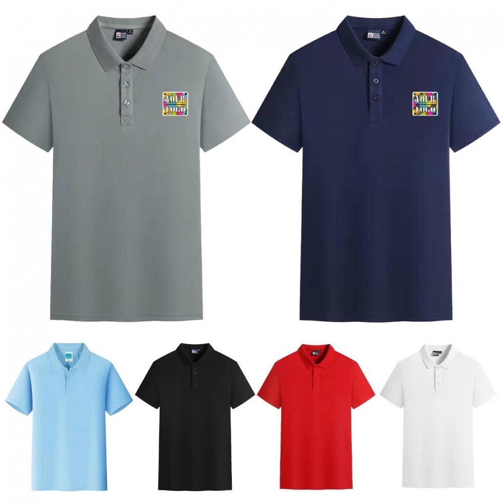 Cotton Short Sleeve Polo Shirt with Logo