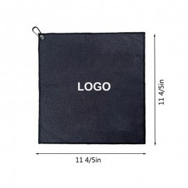 Full Color 400GMS Microfiber Golf Towel w/ Carabiner with Logo