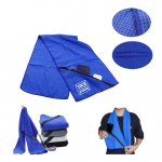 Microfiber Sports Towel With Zip Pocket with Logo