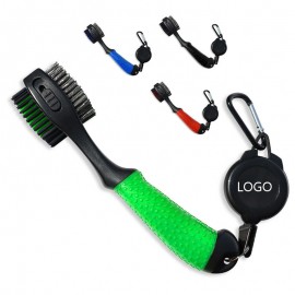 Oversized Golf Club Brush Retractable Groove Cleaner with Logo
