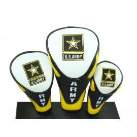 Magnetic Closure Golf Head Cover Set (Set of 3) with Logo  Magnetic Closure Golf Head Cover Set (Set of 3) with Logo