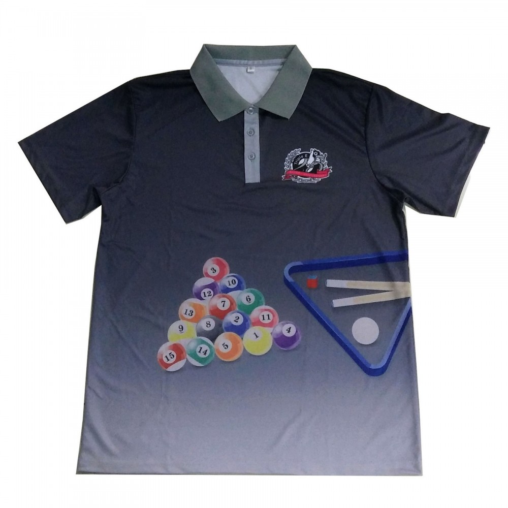Promotional Fully Sublimated Printed Dry Fit Moisture Wicking Golf Polo Jersey Shirt