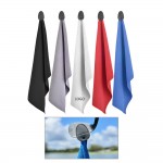 Golf Towel with Magnetic Attachment for Convenient Use with Logo