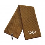 Logo Branded Microfiber Golf Towel - 23 5/8" x 15 3/4"