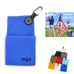 Microfiber Golf Towel With Magnetic Carabiner with Logo