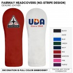 Customized Genuine Leather Fairway Golf Club Headcover Logo Embroidered