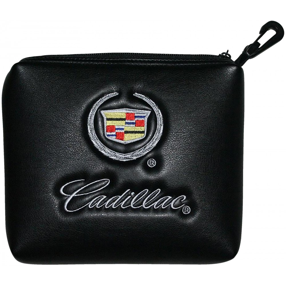 Synthetic Leather Zipper Valuables Bag with Logo