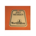 Trapezoid Plastic Bag Tag (3 1/2"x 3 1/4") with Logo