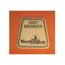 Trapezoid Plastic Bag Tag (3 1/2"x 3 1/4") with Logo  Trapezoid Plastic Bag Tag (3 1/2"x 3 1/4") with Logo