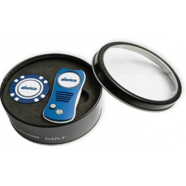 Personalized Team Golf Switchblade Tin with Poker Chip Ball Marker