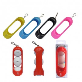 Plastic Golf Ball Holder with Clip with Logo  Plastic Golf Ball Holder with Clip with Logo