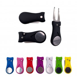 Rush Service Foldable Golf Divot Tool With Mark with Logo