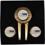 Dimpled Divot Tool Gift Set W/ 2 Extra Ball Markers with Logo