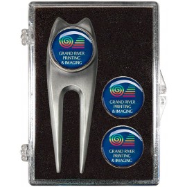 Minuteman Divot Tool Executive Tournament Golf Kit (Laser Printed) with Logo