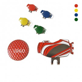 Logo Branded Metal Golf Ball Markers with Hat Clip  Logo Branded Metal Golf Ball Markers with Hat Clip