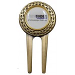 Dimpled Rim Divot Tool w/ 1" Ball Marker with Logo