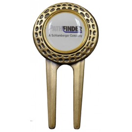 Dimpled Rim Divot Tool w/ 1" Ball Marker with Logo