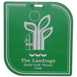 Logo Branded Loon Rectangle Plastic Bag Tag w/ 2 Curved Corners (3 9/16"x3 7/8")  Logo Branded Loon Rectangle Plastic Bag Tag w/ 2 Curved Corners (3 9/16"x3 7/8")