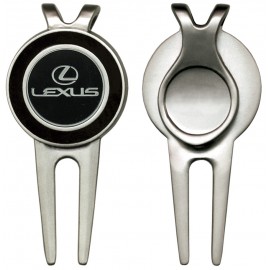 Monza Golf Divot Repair Tool w/ Belt Clip - (Die Struck Ball Marker) with Logo  Monza Golf Divot Repair Tool w/ Belt Clip - (Die Struck Ball Marker) with Logo