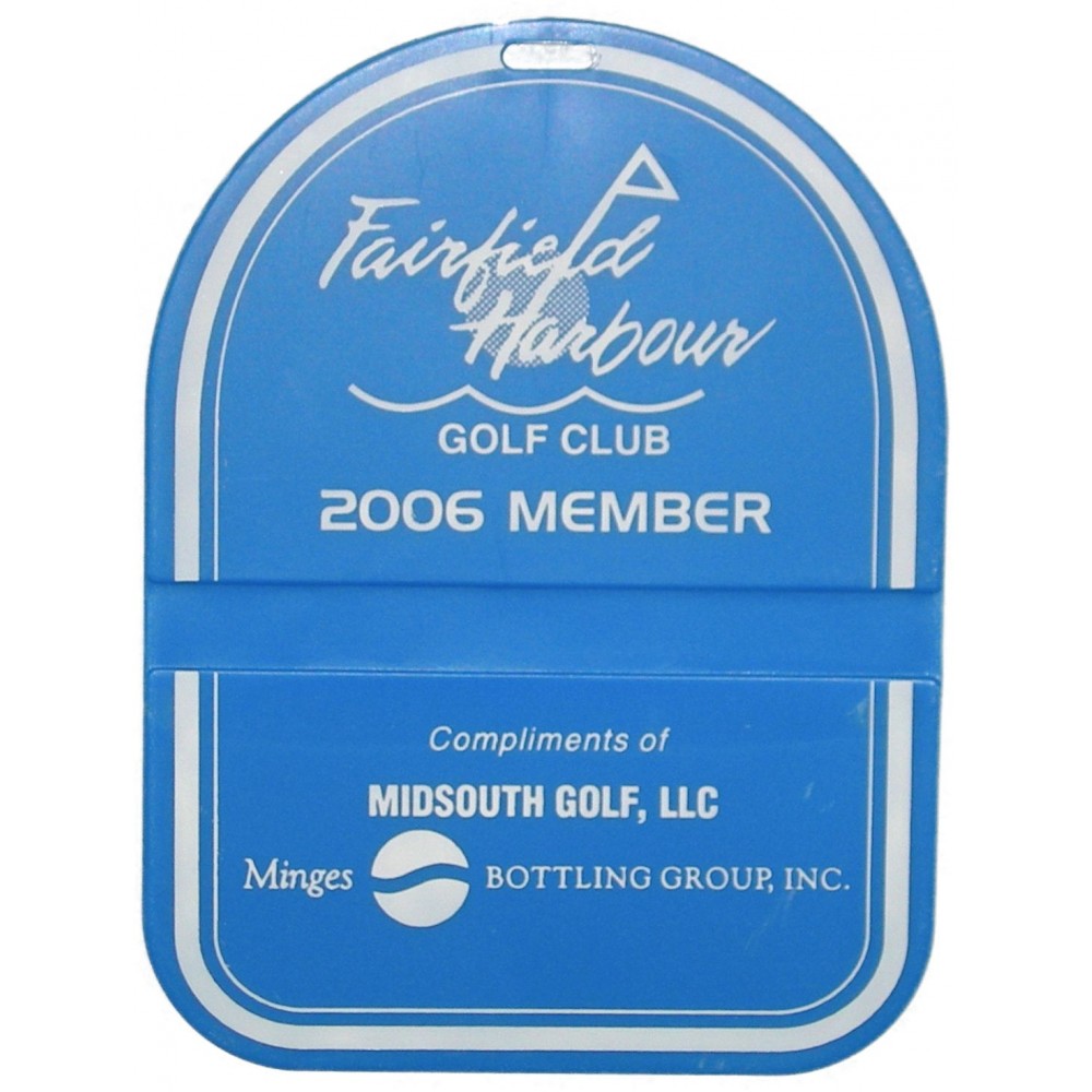 Custom Imprinted Jumbo Arch Plastic Bag Tag (5"x3 3/4") Custom Imprinted Jumbo Arch Plastic Bag Tag (5"x3 3/4")