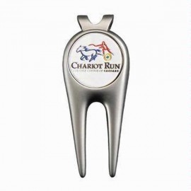 Personalized Repair Tool Clip Pearl Nickel w/ Enamel 1" Ball Marker