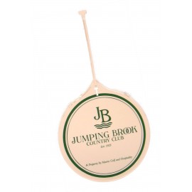 Resort 4 5/8" Round Plastic Bag Tag with Logo  Resort 4 5/8" Round Plastic Bag Tag with Logo